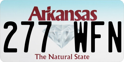 AR license plate 277WFN