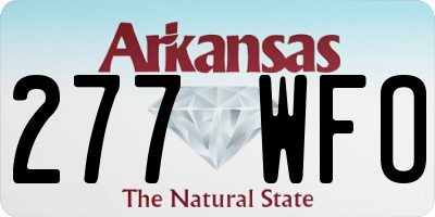 AR license plate 277WFO