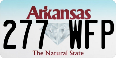 AR license plate 277WFP