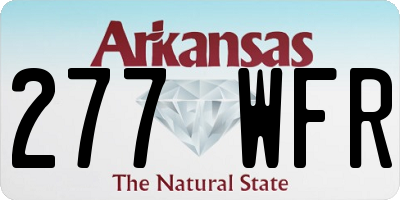 AR license plate 277WFR