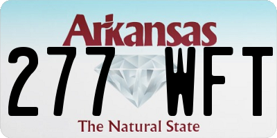 AR license plate 277WFT