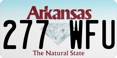 AR license plate 277WFU