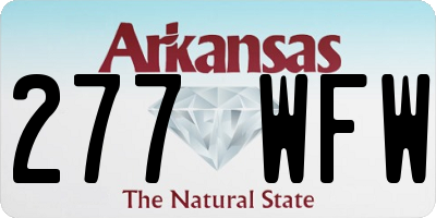 AR license plate 277WFW