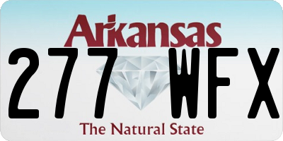 AR license plate 277WFX