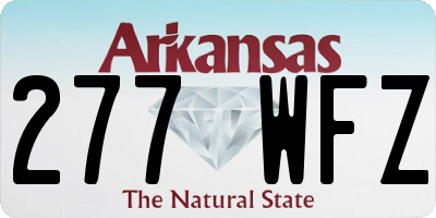 AR license plate 277WFZ