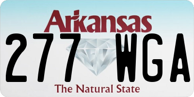 AR license plate 277WGA