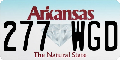 AR license plate 277WGD