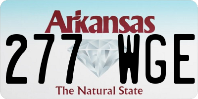 AR license plate 277WGE
