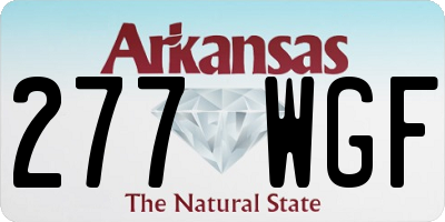 AR license plate 277WGF