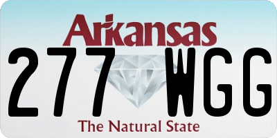 AR license plate 277WGG