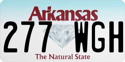 AR license plate 277WGH