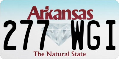 AR license plate 277WGI