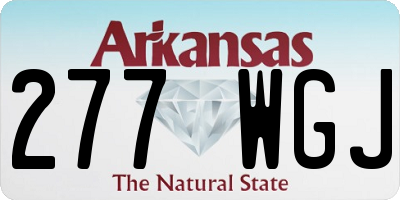AR license plate 277WGJ
