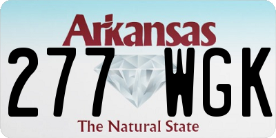 AR license plate 277WGK