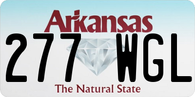 AR license plate 277WGL