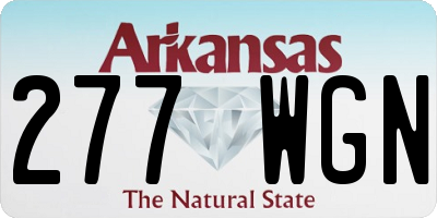 AR license plate 277WGN