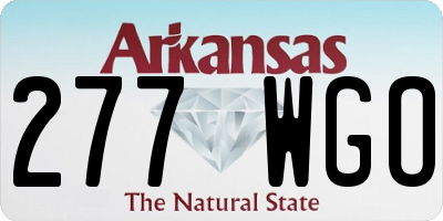 AR license plate 277WGO