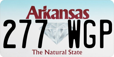 AR license plate 277WGP