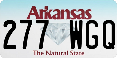 AR license plate 277WGQ