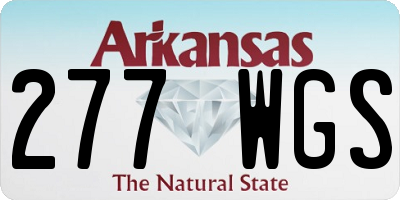 AR license plate 277WGS