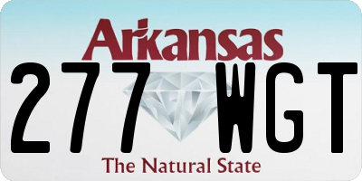 AR license plate 277WGT