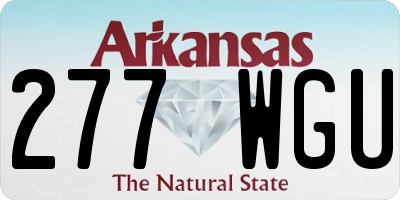 AR license plate 277WGU