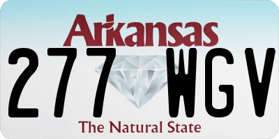 AR license plate 277WGV