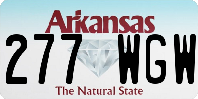 AR license plate 277WGW