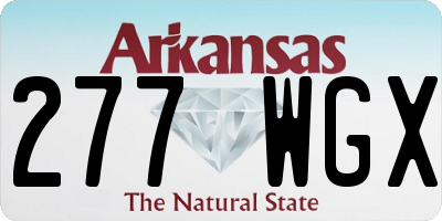 AR license plate 277WGX