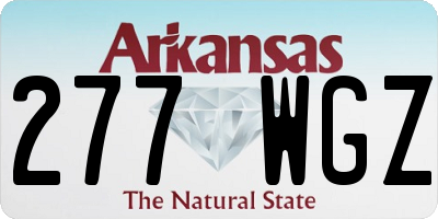 AR license plate 277WGZ