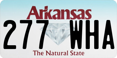 AR license plate 277WHA