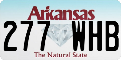 AR license plate 277WHB