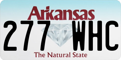 AR license plate 277WHC