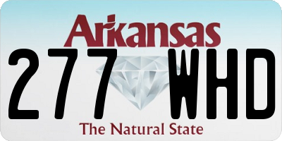 AR license plate 277WHD