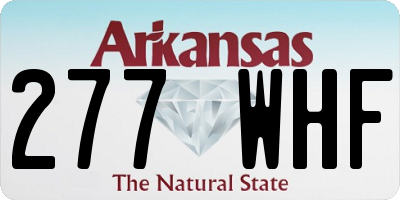 AR license plate 277WHF