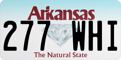 AR license plate 277WHI