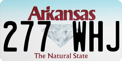 AR license plate 277WHJ