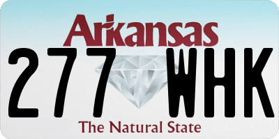 AR license plate 277WHK