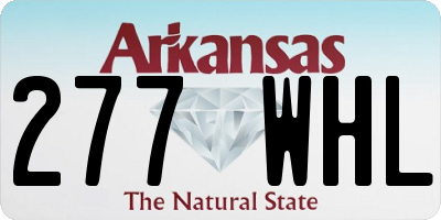 AR license plate 277WHL