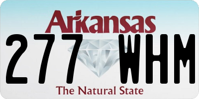 AR license plate 277WHM