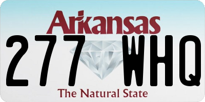 AR license plate 277WHQ
