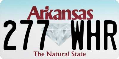 AR license plate 277WHR