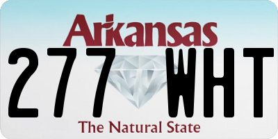 AR license plate 277WHT