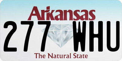 AR license plate 277WHU