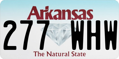 AR license plate 277WHW