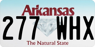 AR license plate 277WHX