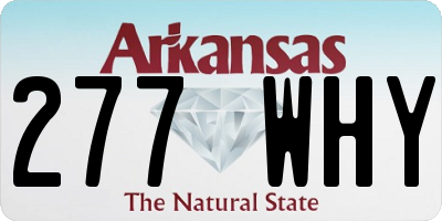 AR license plate 277WHY