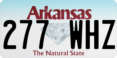 AR license plate 277WHZ