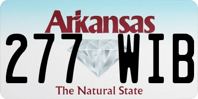 AR license plate 277WIB