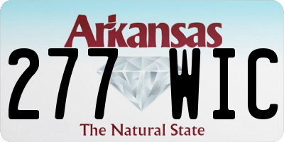 AR license plate 277WIC
